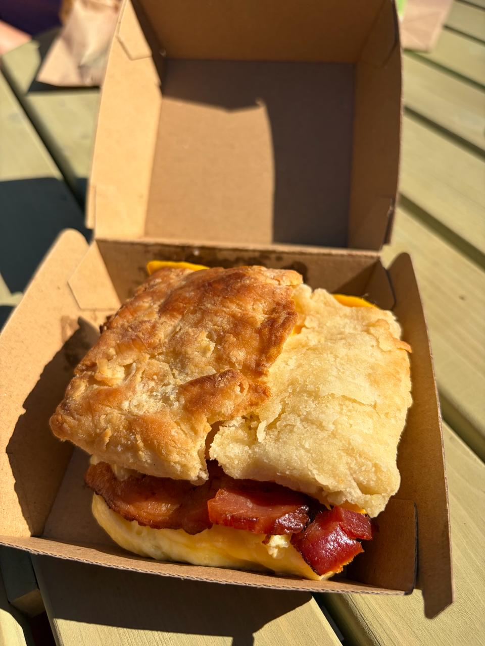 Bacon, egg, and cheese biscuit