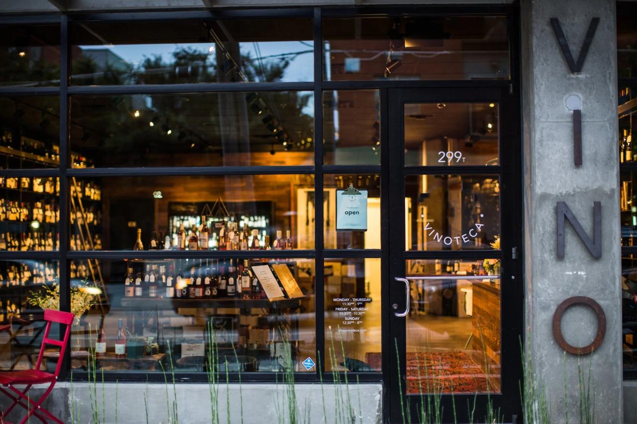 VinoTeca's storefront on Highland Avenue